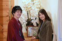 20251016 杉本・峠様 大満足を頂きました💛蟹大好きの杉本さんは平つめガニのみそと身を綺麗に食べつくし成仏させていました！！！ウィスキーの山崎ハイボールや白州のハイボールをお代わり頂き、それでも酔った様子もなく『強い』！二日目は生憎の雨空でしたが、那須を楽しんで頂けましたら嬉しく思います！！！次回お帰りを楽しみにしていますね！！！