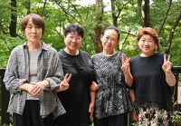 20260725 佐藤様・竹村様・吉住様・村井様 佐藤様には3月にご主人とお越し頂き、今回は小・中学校を卒業してから○○年来の大親友をお連れ頂きました。皆さんとっても明るい方で、小啄木のお休み処で積もった話に花が咲いていました！生ビールで乾杯です！！！また来年も来て頂けるそうなので楽しみにお待ちしております！！！合掌